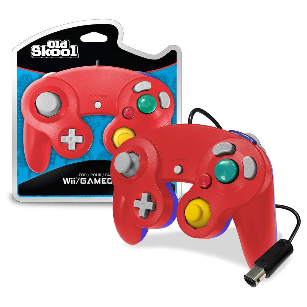 Gamecube/Wii Controller - Red & Blue (Old Skool)