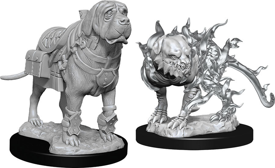Dungeons & Dragons: Nolzur's Marvelous Unpainted Miniatures - W11 Mastif & Shadow Mastif