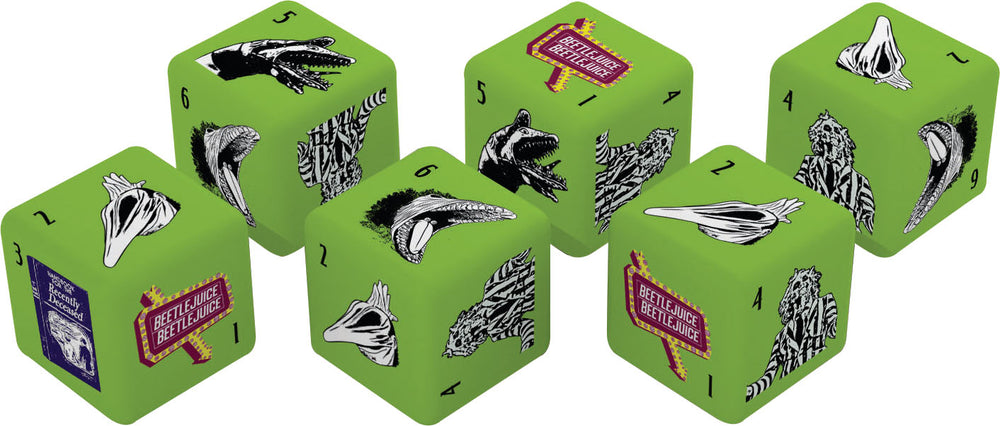 Dice Set: d6 Beetlejuice (6)
