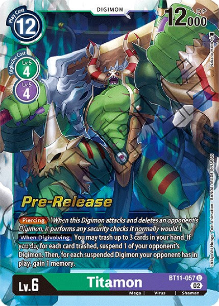 Titamon [BT11-057] [Dimensional Phase Pre-Release Promos]