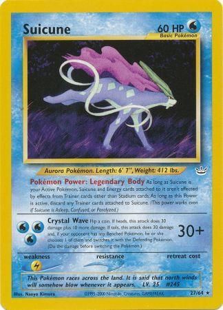 suicune pokemon card Pokemon Neo Revelation Rare Suicune #27