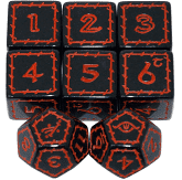 The One Ring:  Black Dice Set