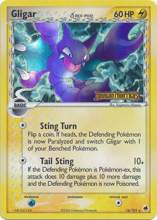 Gligar (16/101) (Delta Species) (Stamped) [EX: Dragon Frontiers]