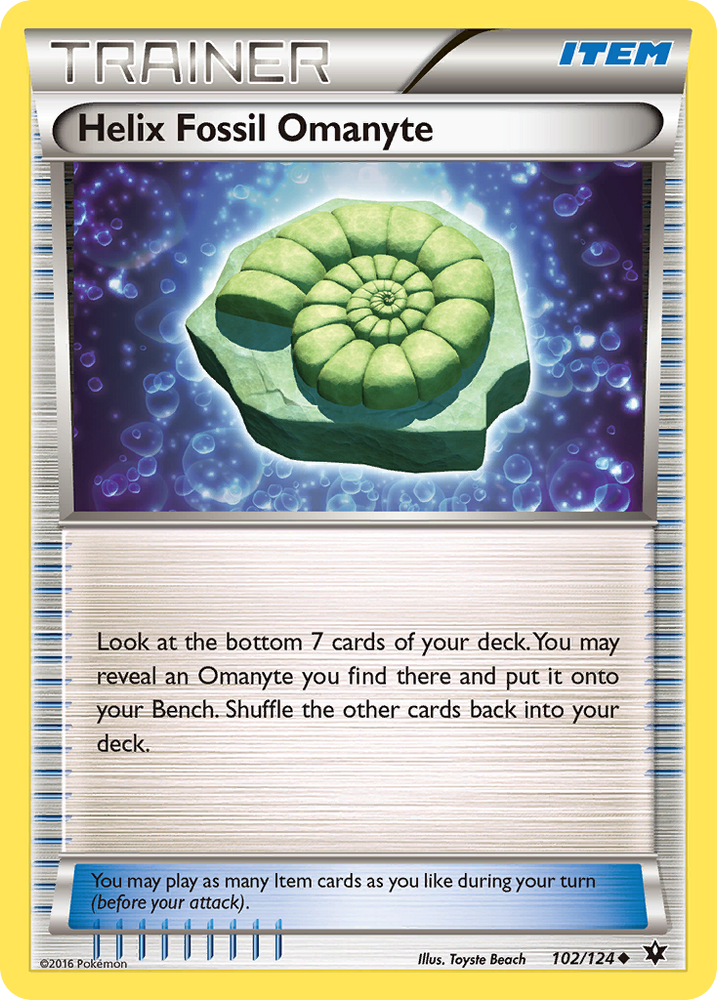 Helix Fossil Omanyte (102/124) [XY: Fates Collide]