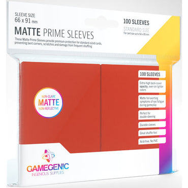 Prime Sleeves Red 100 count