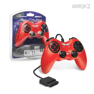 Wired Game Controller for PS2 (Red) - Armor3