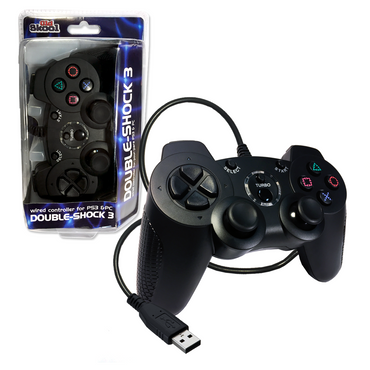 DOUBLE-SHOCK 3 WIRED PS3 CONTROLLER - BLACK