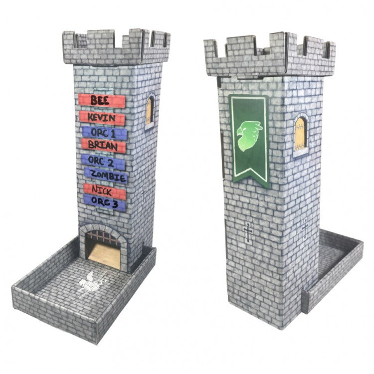 Castle Keep Dice Tower with Magnetic Dry-Erase Turn Tracker