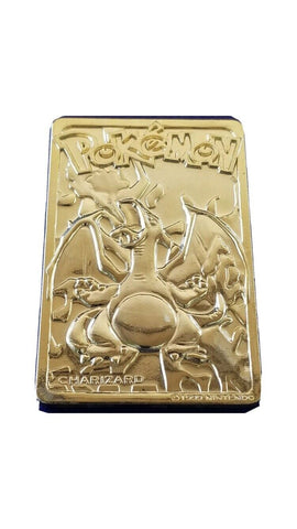 Gold Plated Metal Charizard Card Bar (1999 Burger King Promo)