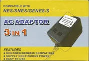 3-in-1 Universal AC Adapter for SNES/ Genesis/ NES